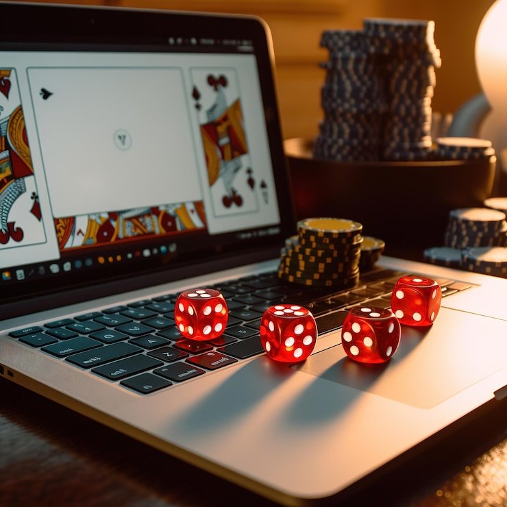 Meja Caribbean Stud Poker langsung dengan dealer profesional di studio sarangdomino